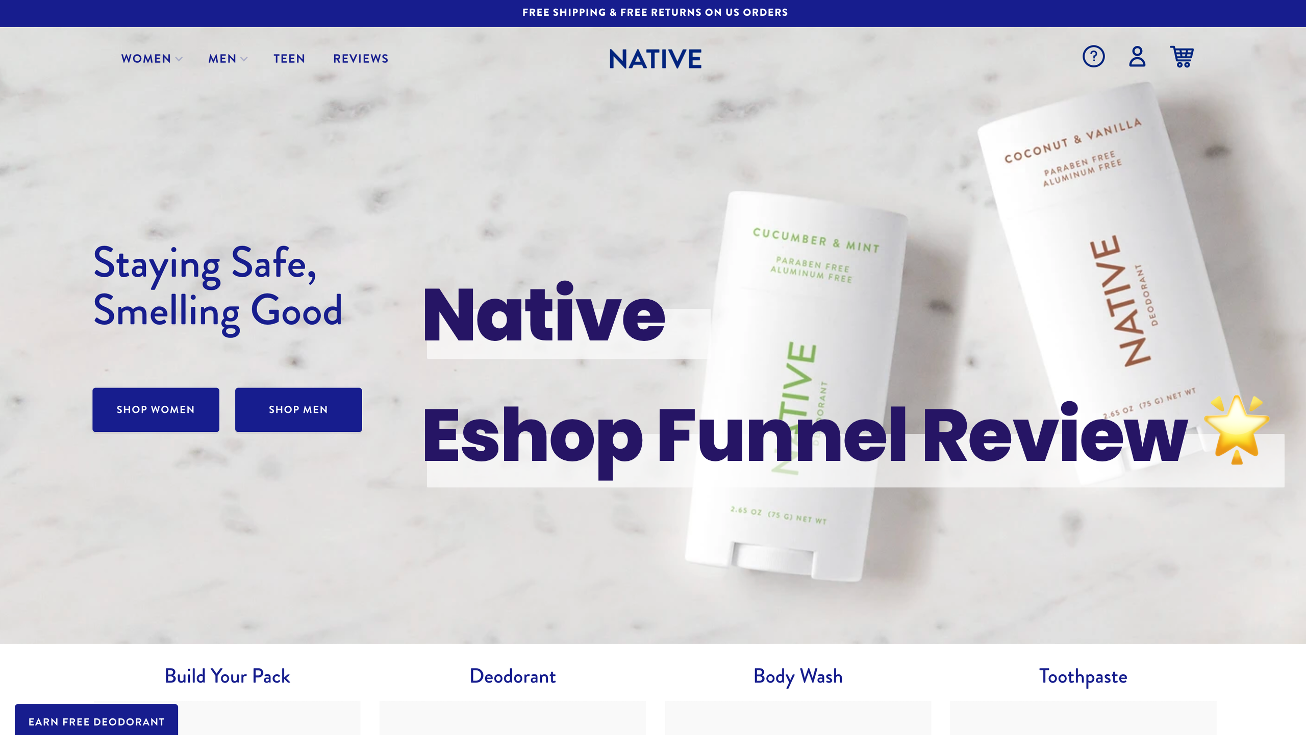 Funnel review / Native, their reviews, referral system and upsell
